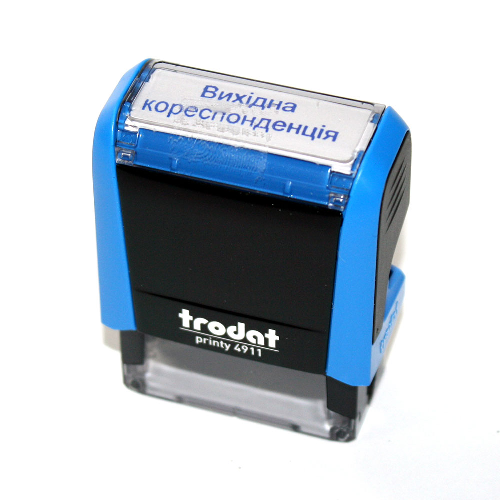 Оснащення Trodat Printy до штампу 38 х 14 мм "Вихідна кореспонденція" пластик, корпус асорті 4911 Р4