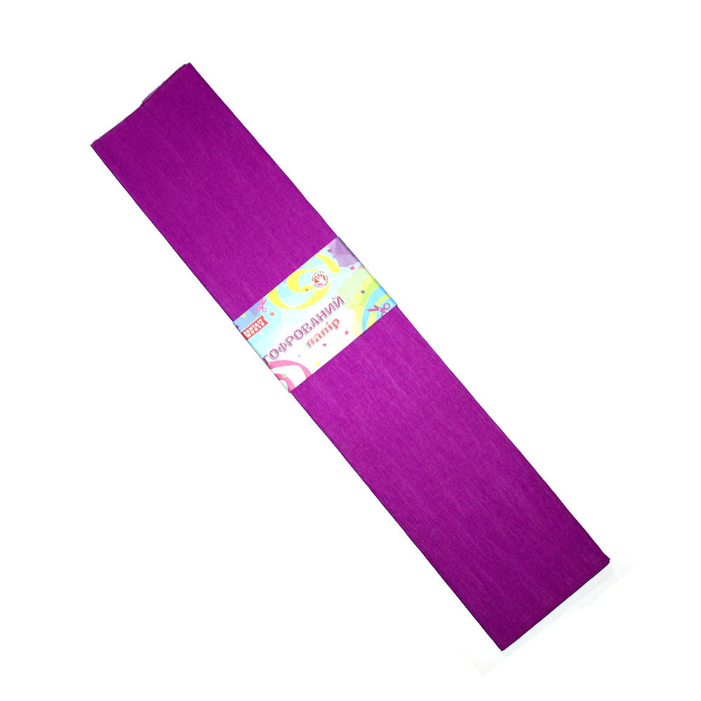 Креп-папір Fantasy флюорисцентний 50х200см,20% , колір фіолетовий, ціна за 1 штуку 80-95