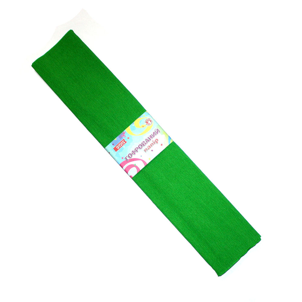Креп папір Fantasy 50 х 200 см,100%, колір зелений, 1 штука 80-41/100