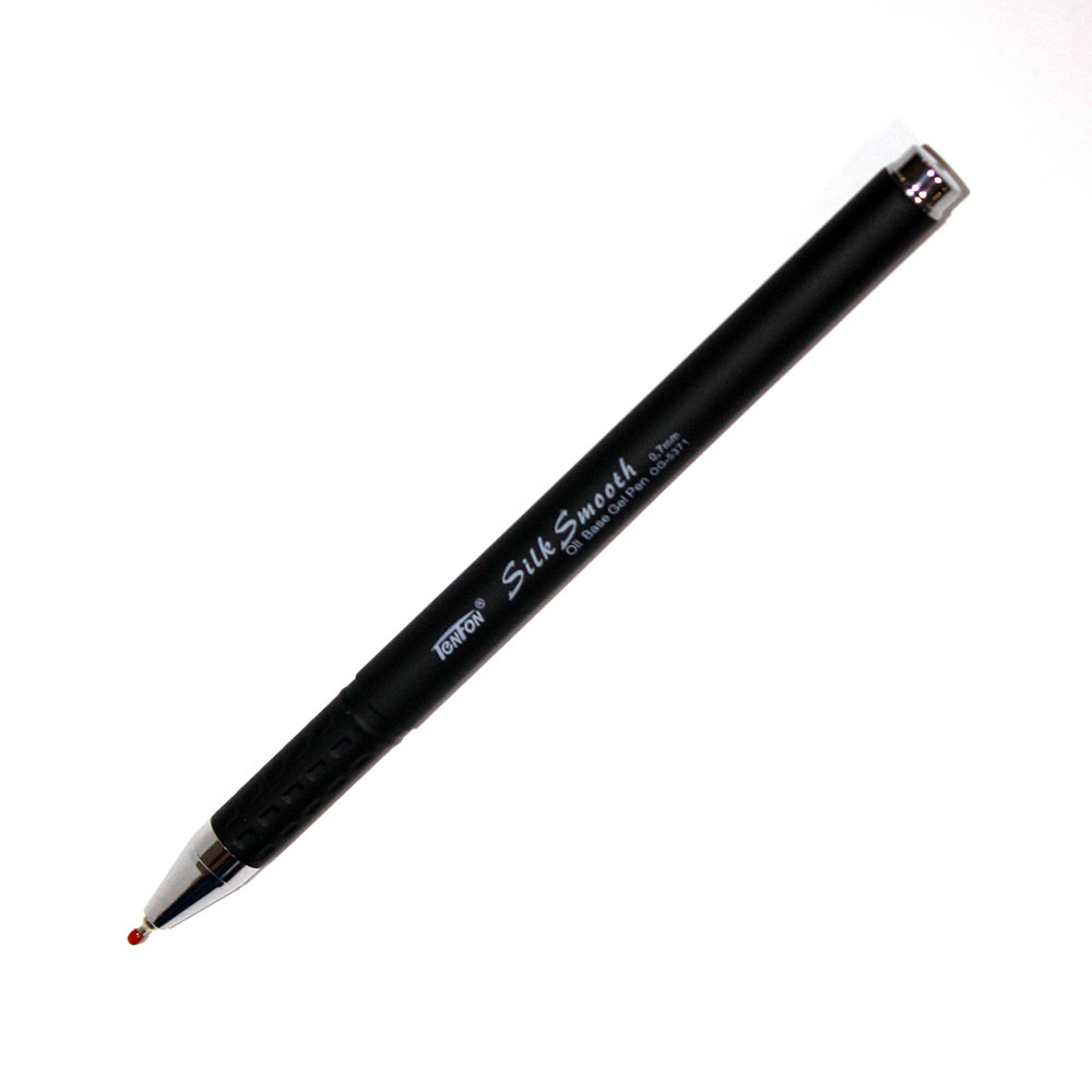Ручка гелева на масляній основі Tenfon 0,7 мм, колір чорний OG-5371