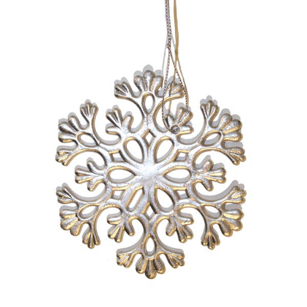 Підвіска-ялинкова прикраса "Сніжинка" 11 х 11 см, колір срібний, виріб для новорічних свят HT-A00759S
