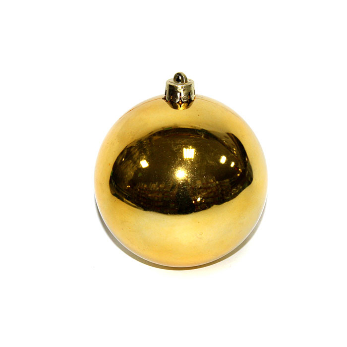 Куля пластикова d = 10 см блискуча, в поліетиленовому пакеті, колір золотий AR2/10001A/Gold