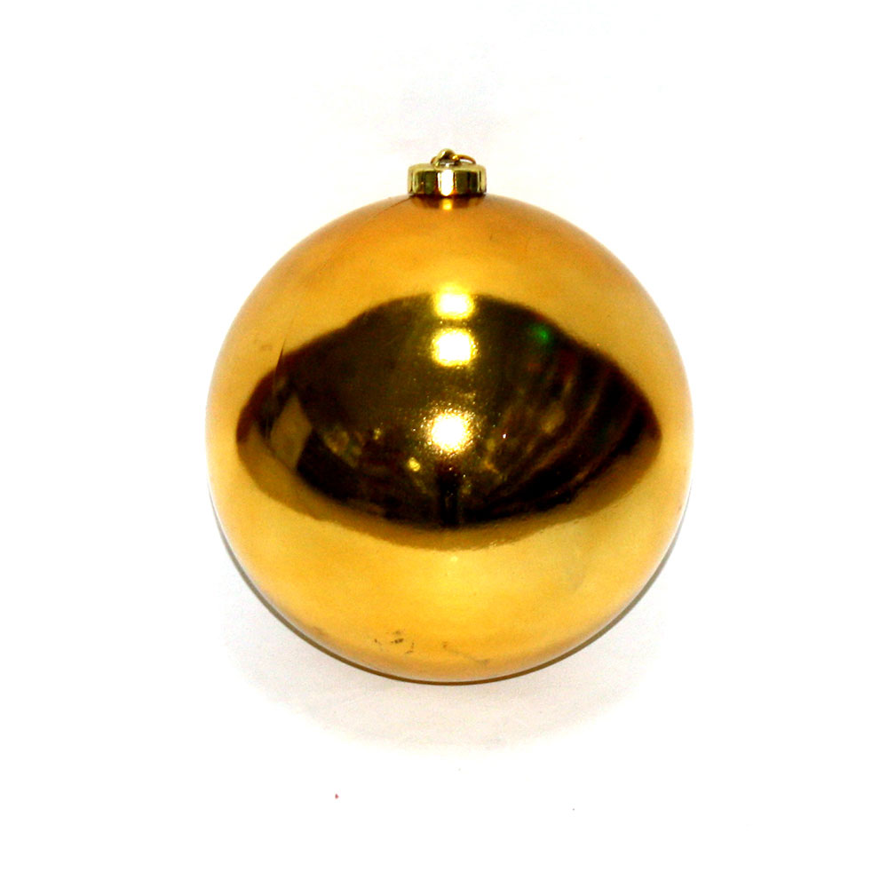 Підвіска Куля d=15 см, блискуча, пластикова, ялинкова прикраса для новорічних свят, колір золотий AR2/15001A/G