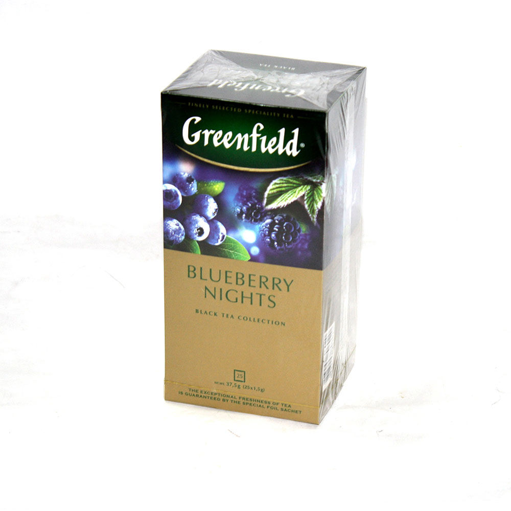 Чай Greenfield Blueberry Nights 25 пакетів х 1,5 г з ароматом чорниці і ожини