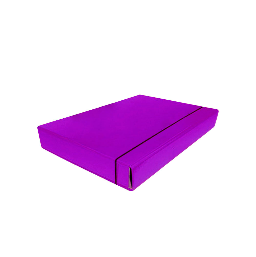Папка - короб А4 ITEM 40 мм на гумці, ламінована, колір фіолетовий іТЕМ306-40/04