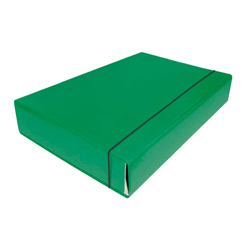Папка - короб А4 ITEM 60 мм на гумці, ламінована, колір зелений іТЕМ306/06