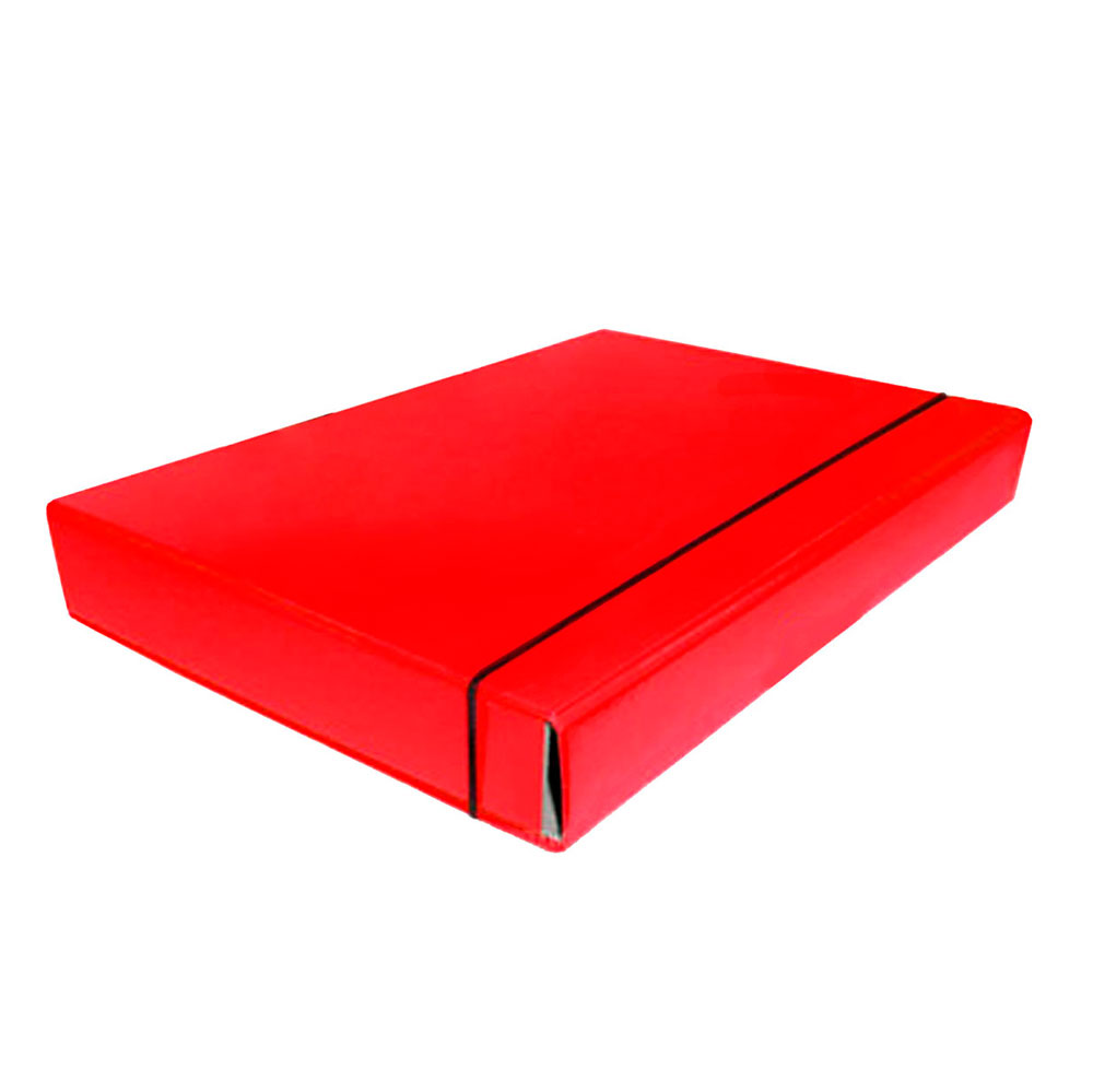Папка - короб А4 ITEM 40 мм на гумці, ламінована, колір червоний іТЕМ306-40/01