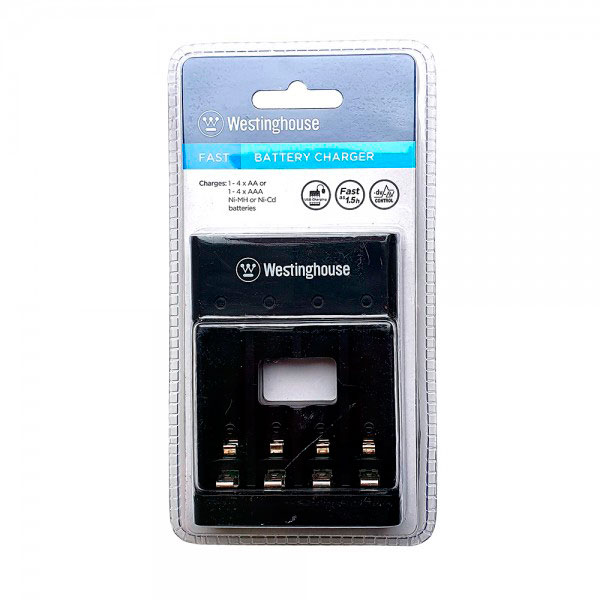 Зарядний пристрій Westinghouse прискореної зарядки (USB) для 4 акумуляторів WBC-007F