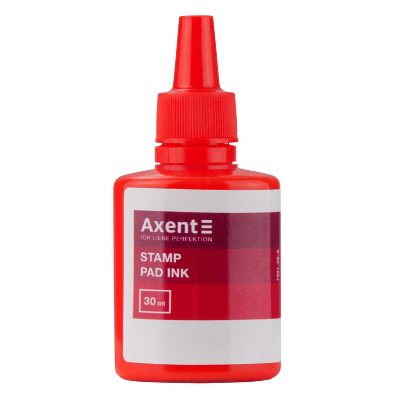 Фарба штемпельна Axent 30 мл, колір червоний 7301-06-A