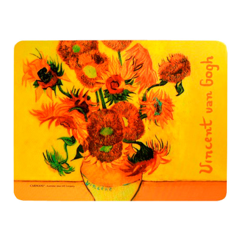 Набір підставок під кружки Carmani Ван Гог "Соняшники", 5 штук в упаковці, корок, 10 х 10 см 241-0406