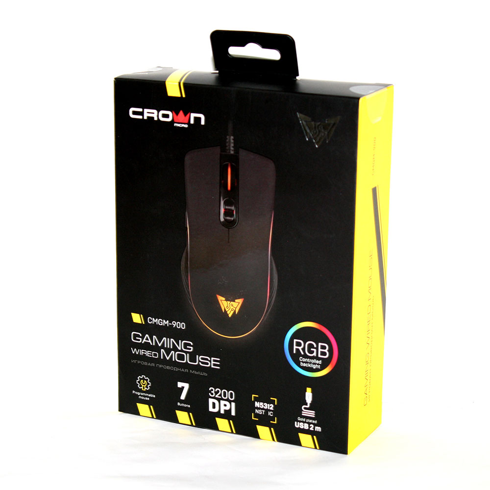 Мишка оптична Crown USB ігрова CMGM-900