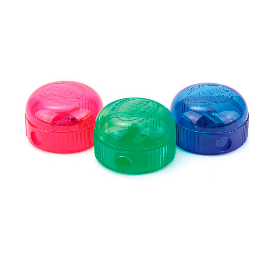 Точилка Kum пластикова, кругла, з контейнером, колір асорті 210K ice