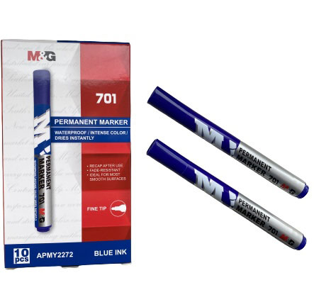 Маркер M&G  перманентний, товщина лінії 2 мм, колір синій APMY2272-Blue