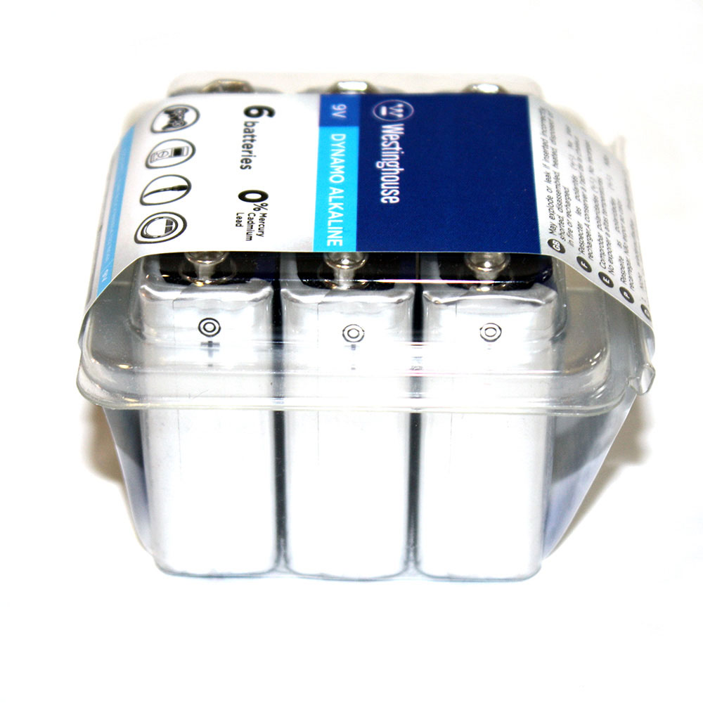 Батарейка Westinghouse Dynamo Alkaline 9V/6LR61, Крона, 6 штук, plastic case 6LR61-BP6
