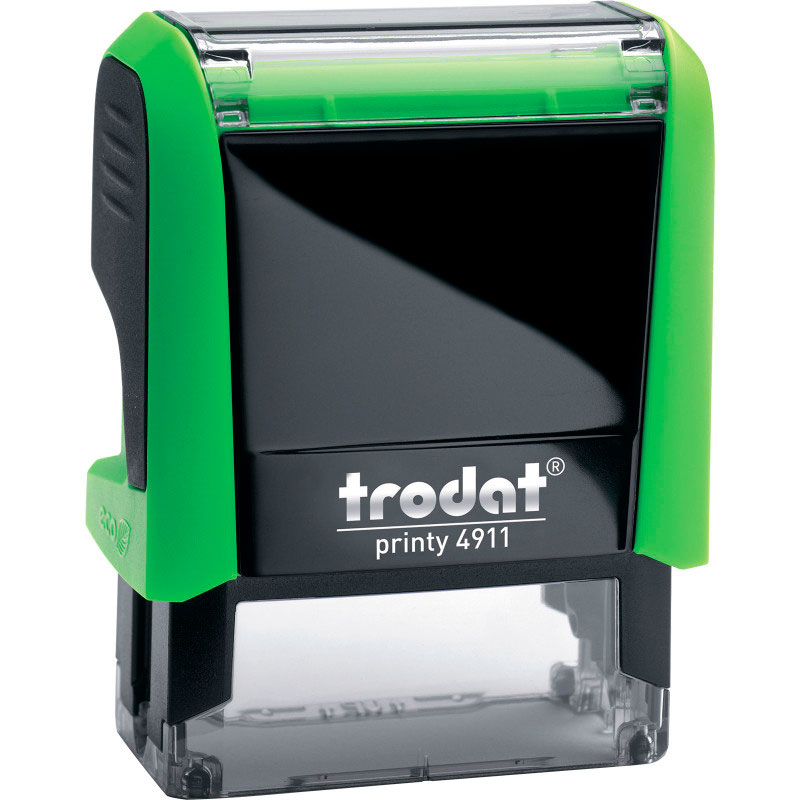 Оснащення Trodat Printy до штампу 38 х 14 мм "Достатній", зелена подушка, пластик, корпус асорті 4911 Р4