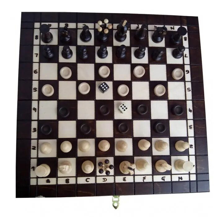 Шахи Гранд Презент дерев'яні, 3 в 1: шахи, шашки, нарди, 35,5 х 35,5 см CH 143