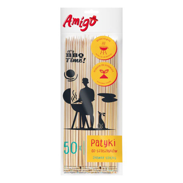 Палички для шашлика Amigo, 50 штук в упаковці 6199/2155