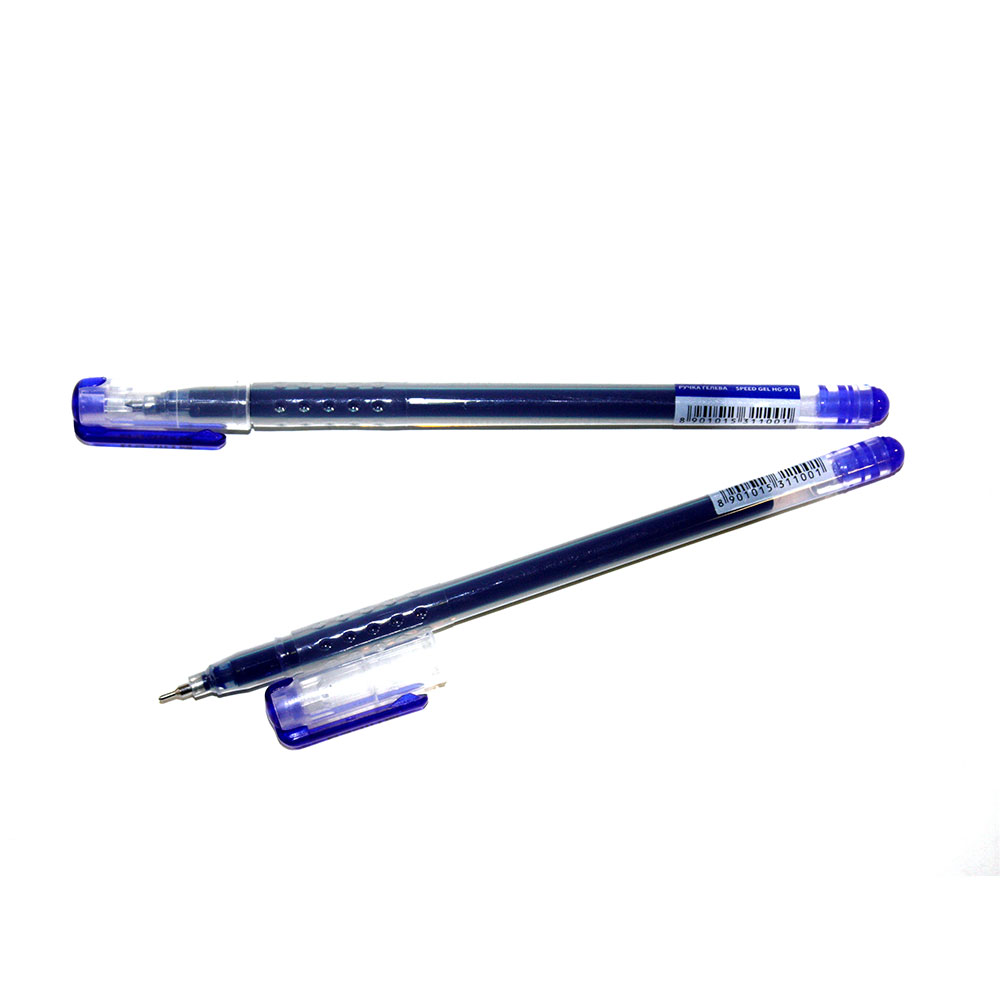 Ручка гелева Hiper Speed Gel 0,5 мм, прозора, 3 км, колір синій HG-911