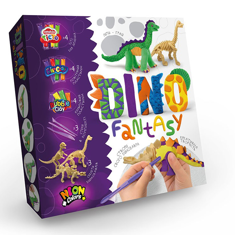 Набір креативної творчості Danko Toys "Dino Fantasy", 5+ DF-01,02U