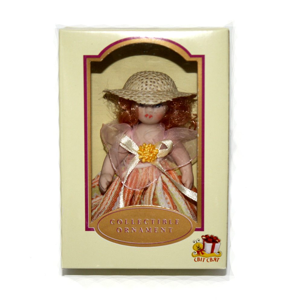 Сувенір лялька з порцеляни у святковому платті h=10 см 24612Y/A-L