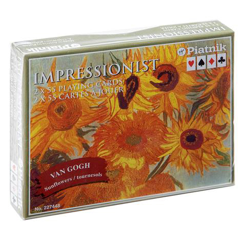 Карти гральні Piatnik Van Gogh-Sunflowers,  комплект 2 колоди по 55 карт 2274