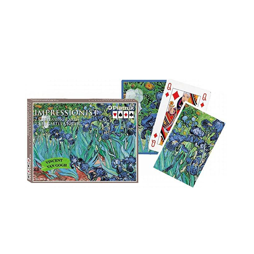 Карти гральні Piatnik Van Gogh-Iris,  комплект з 2 колод по 55 карт 2376
