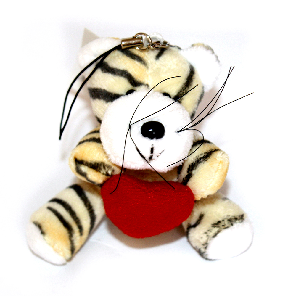М'яка іграшка - брелок Тигр h=6,5 см асорті LEO06-1138A