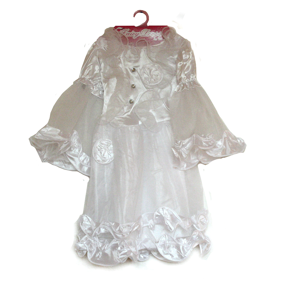 Карнавальна сукня дитяча з рукавом, колір білий JAP1028