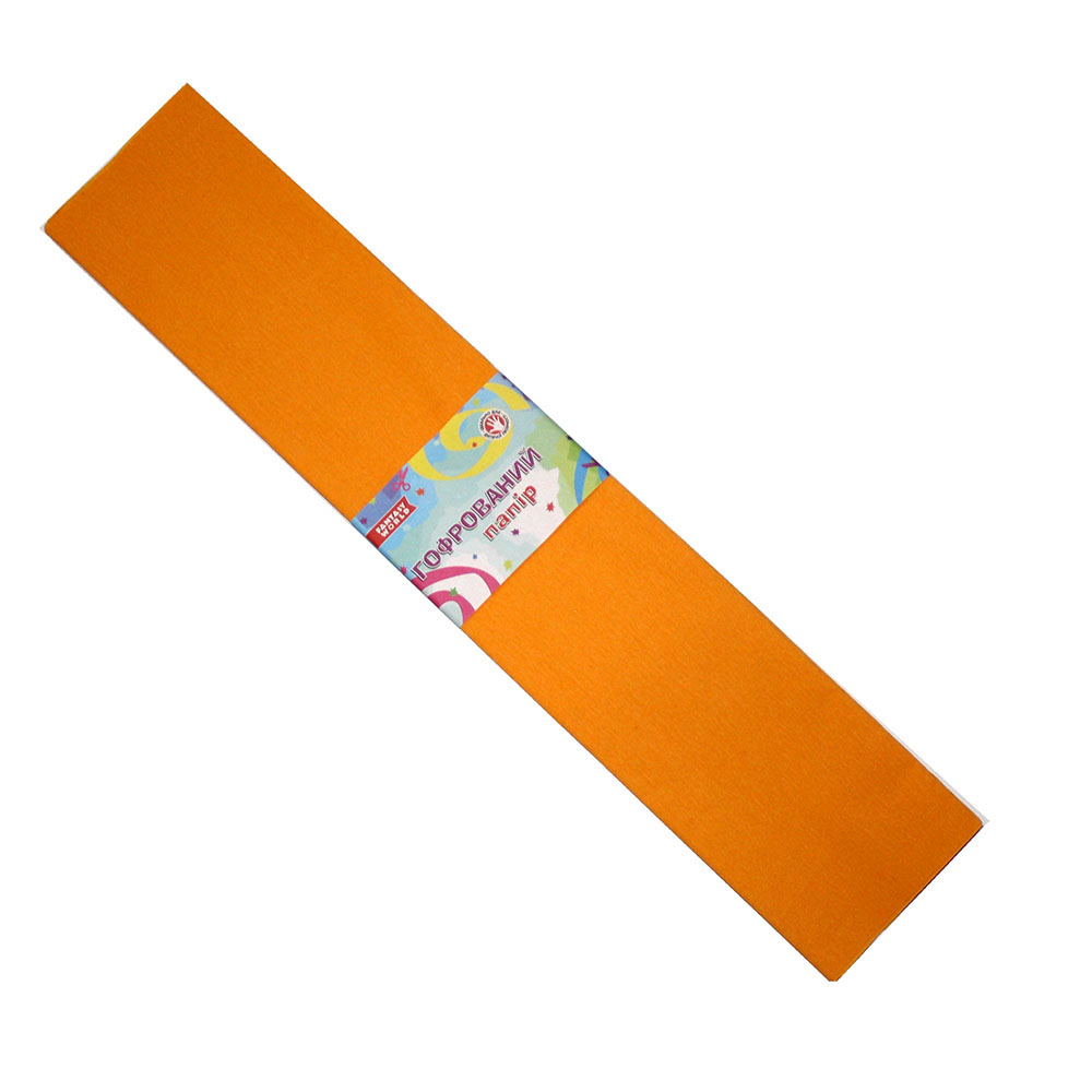 Креп-папір Fantasy 50 х 200 см, 55%, колір світло помаранчевий, ціна за 1 штуку 80-18/55