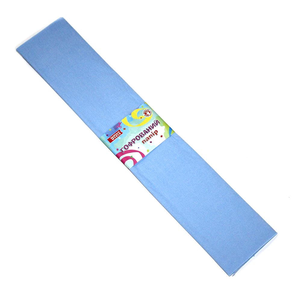 Креп-папір Fantasy 50 х 200 см, 55% , колір світло блакитний, ціна за 1шт. в індувідуальній упаковці 80-32/33/1-55