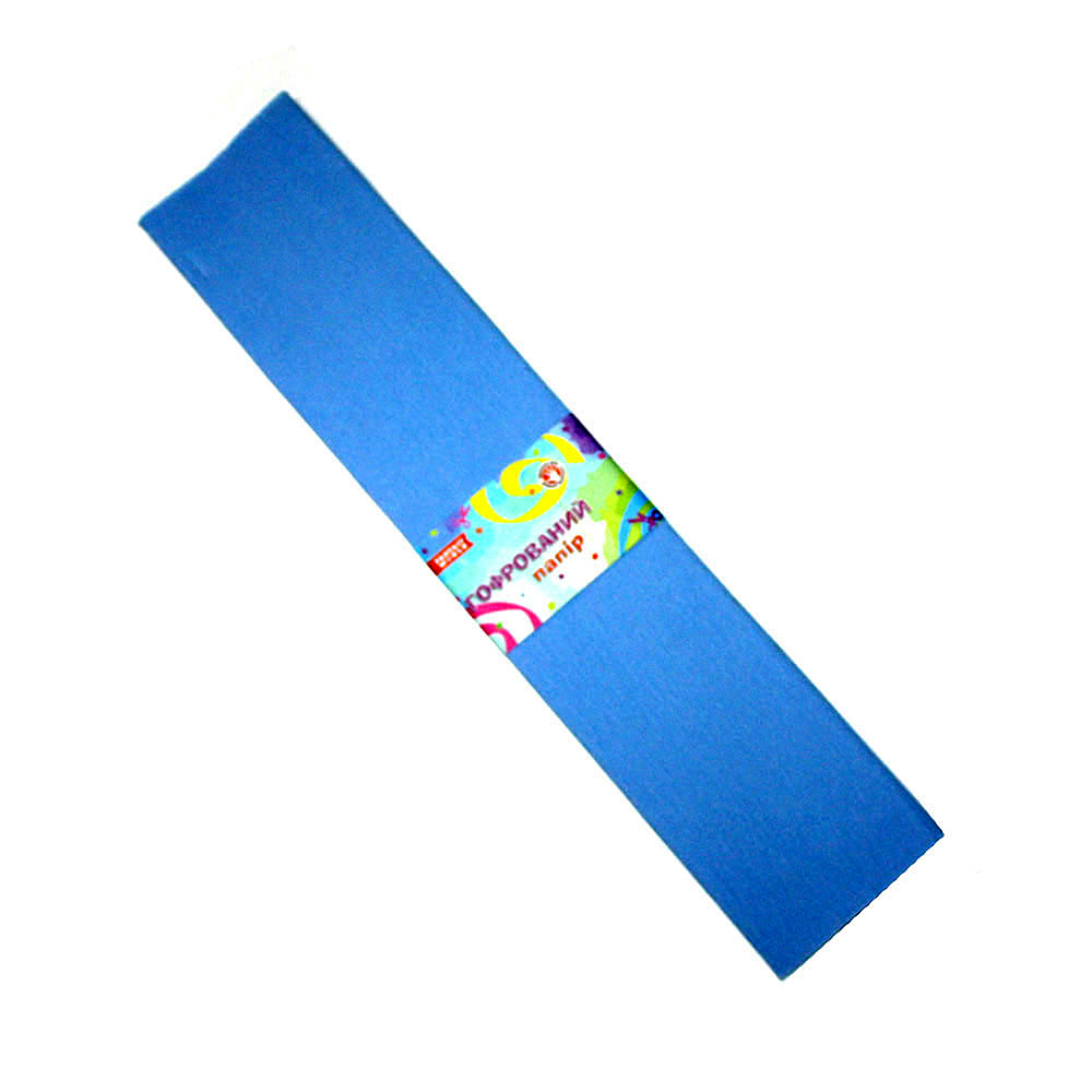 Креп папір Fantasy 50 х 200 см, 55%, блакитний колір , ціна за 1шт. в індувідуальній упаковці 80-9/1-55