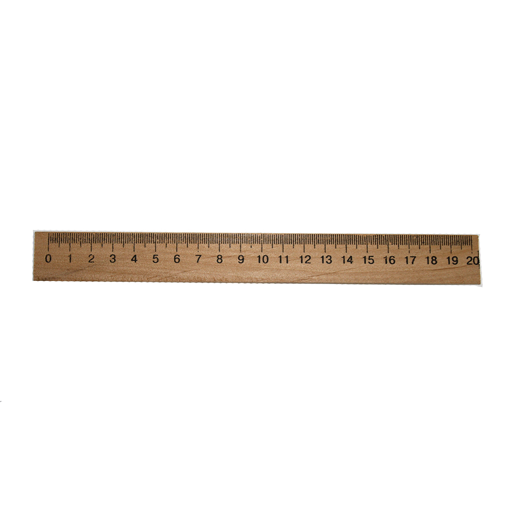 Лінійка 20 см дерев'яна, шовкографія 0150
