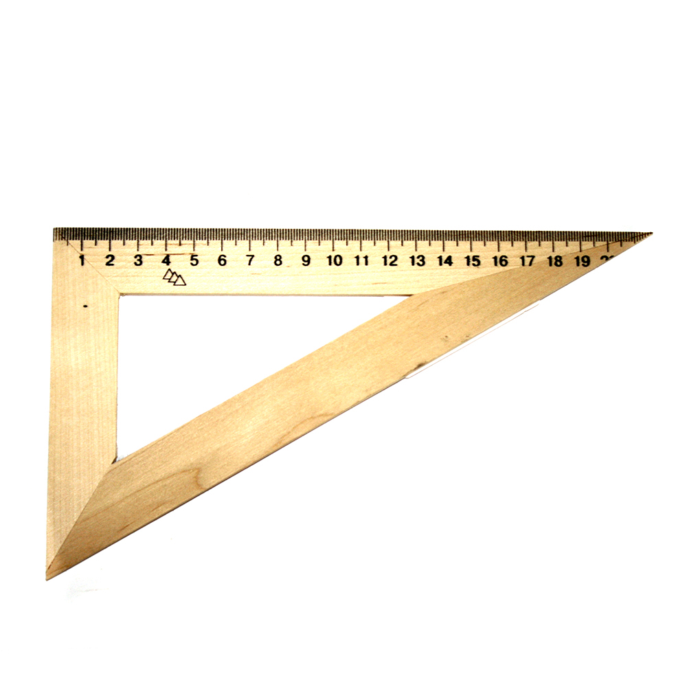 Трикутник 22 см дерев'яний, 60 х 90 х 30 0157