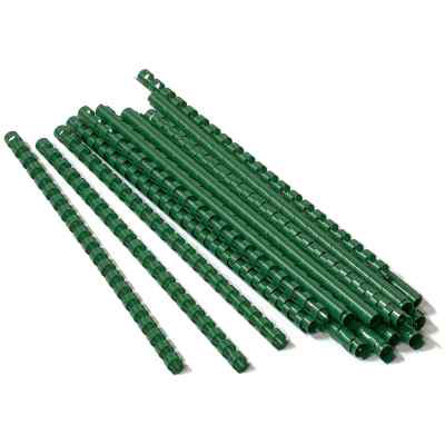 Пружини пластикові Agent 22 мм, зшивають до 180 аркушів, зелені, 50 штук в упаковці 1322740