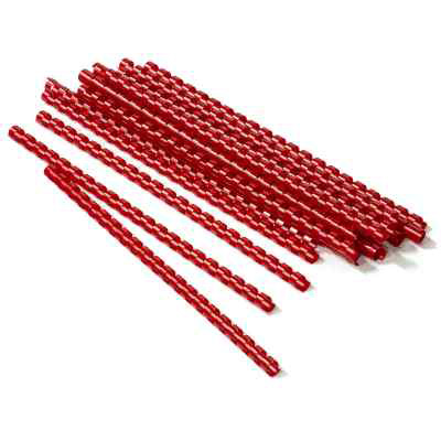 Пружини пластикові Agent 25 мм, зшивають до 210 аркушів, червоні, 50 штук в упаковці 1325750