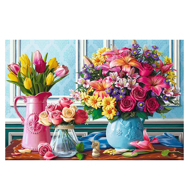 Пазли Trefl 1500 елементів "Квіти у вазах" 85 х 58 см 26157