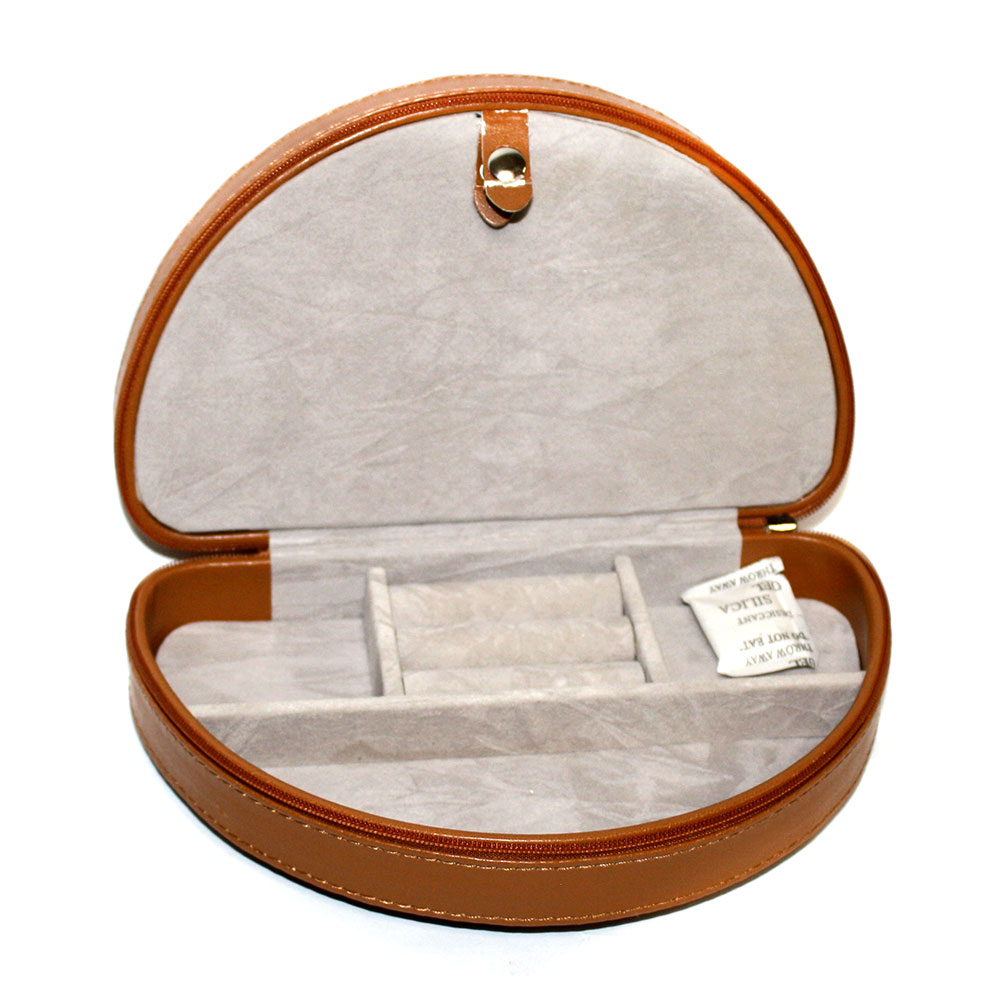 Скринька для біжутерії, штучна шкіра  коричневого кольору, 20 х 12 х 5,5 см 2116-BR