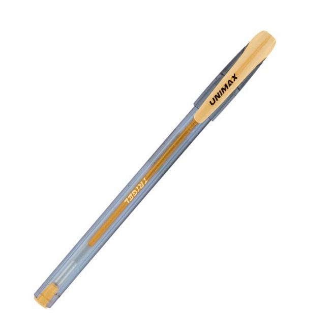 Ручка гелева Unimax Trigel-2 1,0 мм, колір стрижня золотий UX-131-35
