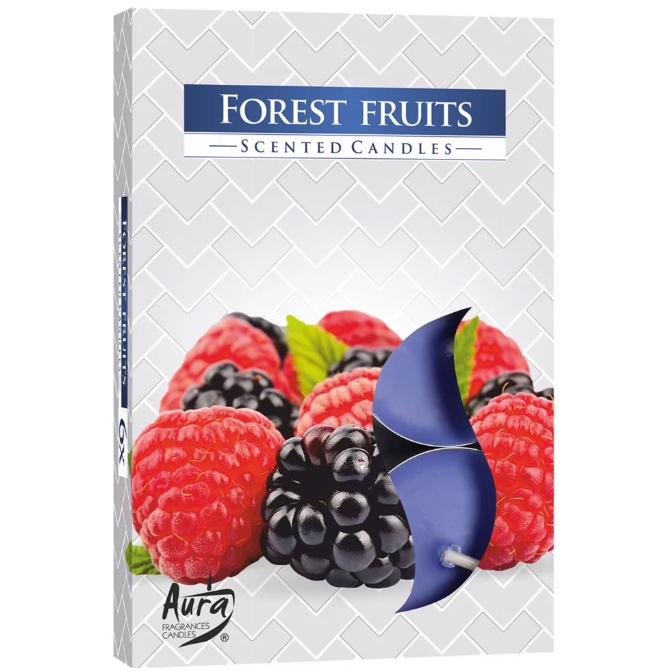Свічка таблетка Bispol ароматична Forest fruits, 6 штук в упаковці p15-13
