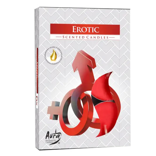 Свічка таблетка Bispol ароматична Erotic, 6 штук в упаковці p15-39