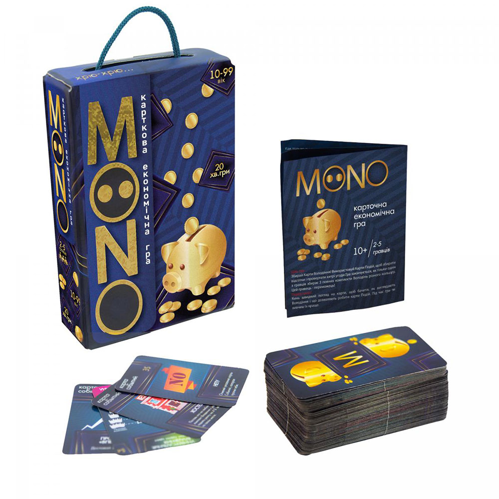 Гра Strateg карткова економічна "Mono" велика 10+ 30810