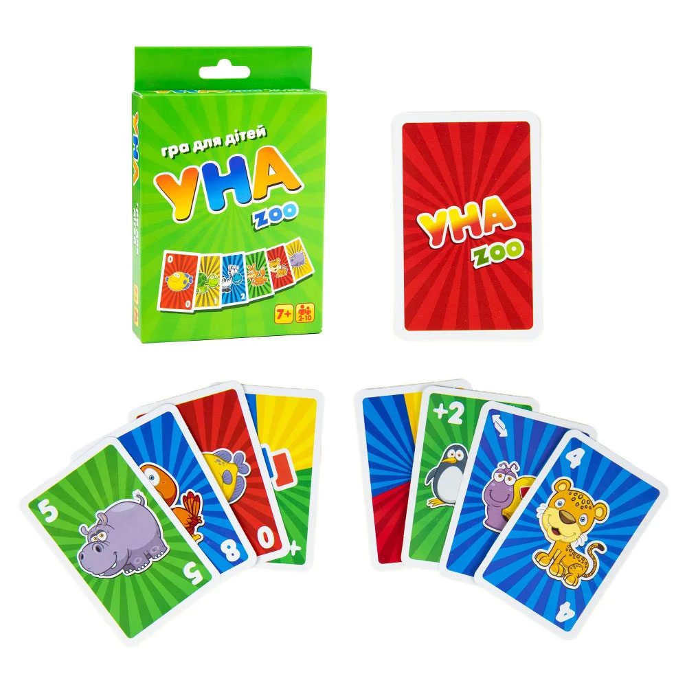 Гра Strateg карткова "Уна zoo" для дітей 7+ 7016