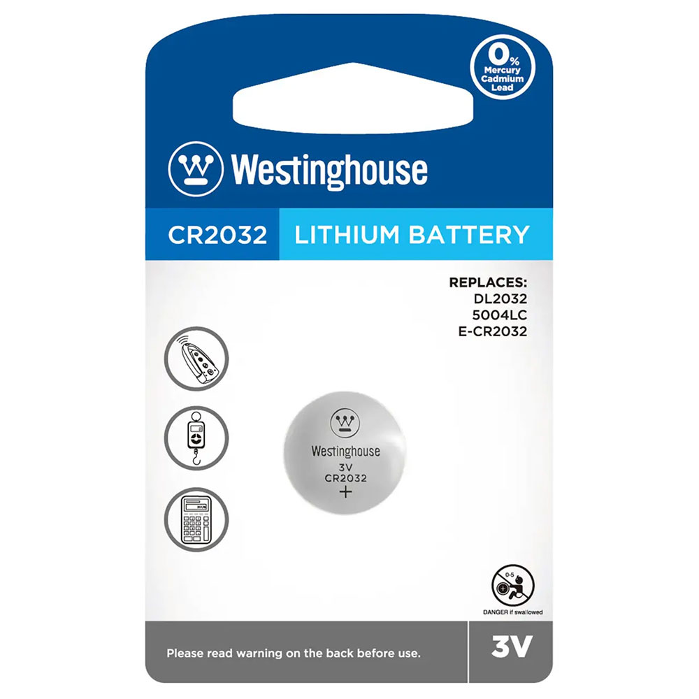 Батарейка Westinghouse Lithium CR2032, 1 штука, блістер CR2032-BP1