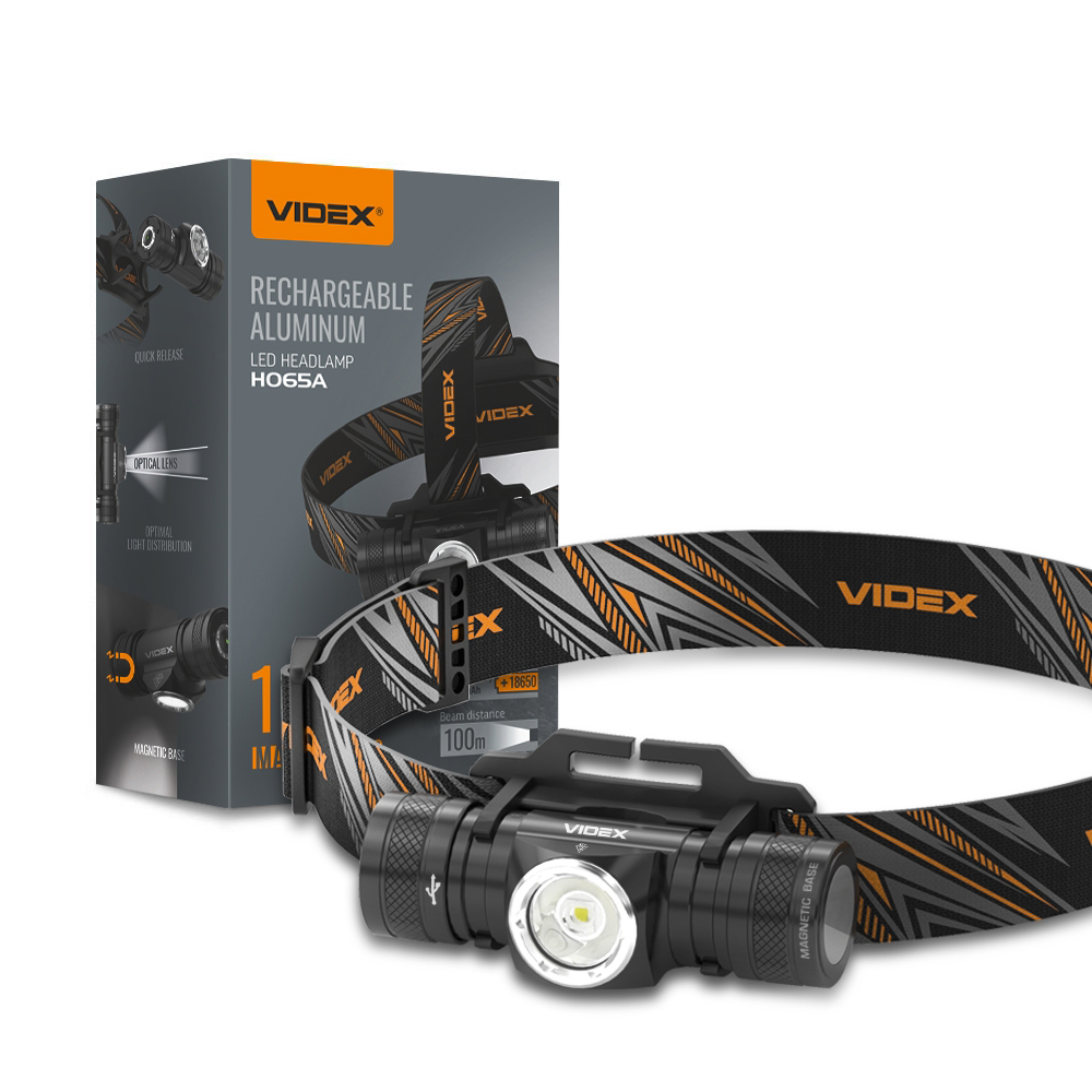 Ліхтар Videx налобний світлодіодний 1200Lm 5000K VLF-H065A