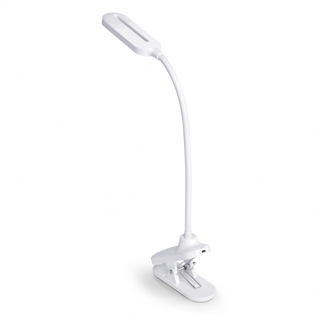 Лампа настільна Videx LED 7W 3000-5500K 220V біла, кліпса VL-TF09W