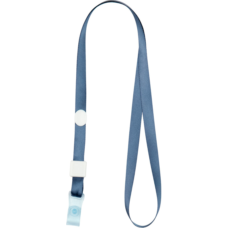Шнур для бейджа Axent з силіконовим кліпом, димчастий синій 4551-15-A