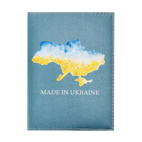 Обкладинка для паспорта Україна, малюнок в українському стилі, асорті, шкірзамінник