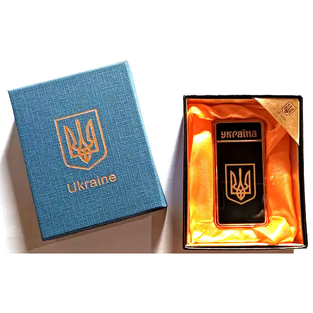 Запальничка в подарунковій упаковці Герб України (Гостре полум'я) HL-124-1