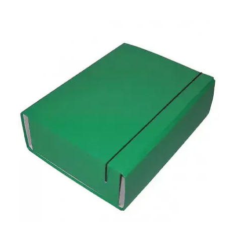 Папка - короб А4 ITEM 100 мм на гумці, лакове покриття, колір бірюзовий іТЕМ306-100/05