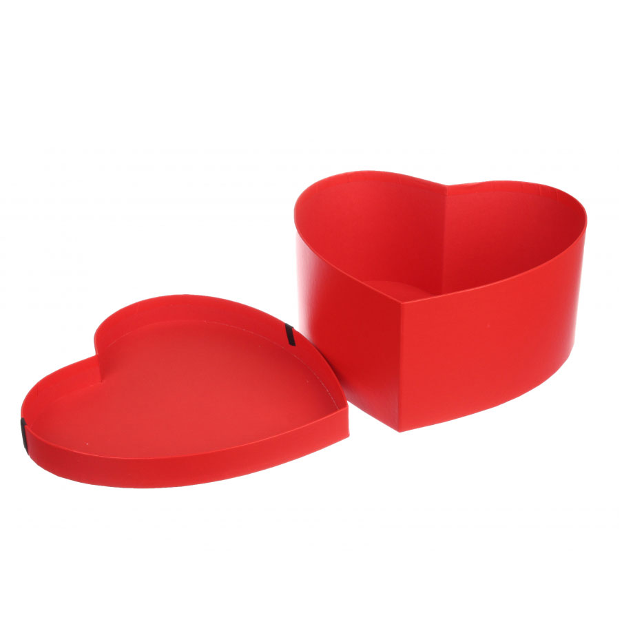 Коробка для подарунків у вигляді серця, колір червоний, 27 x 27 x 12 см W5975